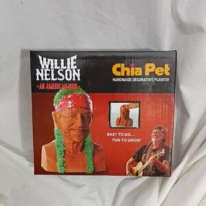 New in box Willie Nelson Chia Pet - An American Icon - Decorative Planter